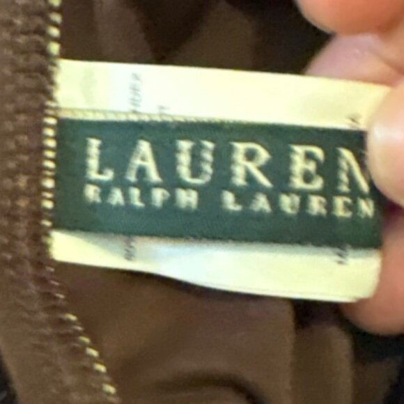 Lauren Ralph Lauren Leopard Print Tankini Top & Solid Brown Bikini Bottoms Sz 14 - Picture 11 of 14